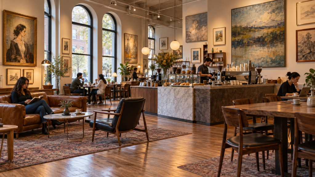 coffeeshop interyer dizaynı,
kafe interyer dizaynı, coffeeshop dizaynı ideyaları, qəhvəxana interyeri, sənaye üslubu kafe, skandinav üslubu, biofilik dizayn, açıq bar konsepsiyası, kafe işıqlandırması, speciality qəhvə, Bakıda coffeeshop