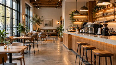 coffeeshop interyer dizaynı, kafe interyer dizaynı, coffeeshop dizaynı ideyaları, qəhvəxana interyeri, sənaye üslubu kafe, skandinav üslubu, biofilik dizayn, açıq bar konsepsiyası, kafe işıqlandırması, speciality qəhvə, Bakıda coffeeshop