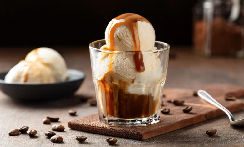 Affoqato , affoqato resepti, affoqato nədir, italyan qəhvə deserti, espresso ilə dondurma, affoqatonun tarixi, evdə affoqato, vanilli dondurma ilə qəhvə